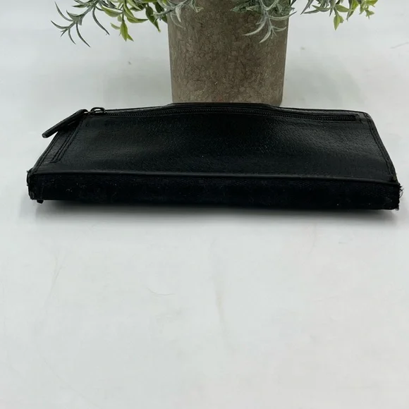 SOLD!!! GUCCI Vintage GG Web Black Canvas and Leather Heritage Collection Wallet - Picture 10 of 14